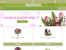 Tablet Screenshot of birdsnestflorist.com